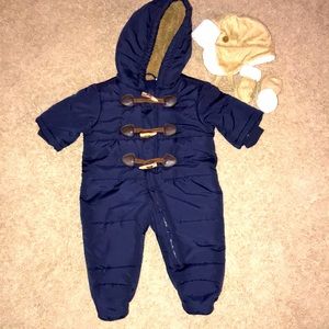 Boys snow suit with hat and mittens